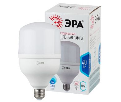 Лампа светодиодная Эра E27 40W 4000K LED POWER T120-40W-4000-E27 Б0027005