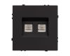 Розетка компьютерная двойная софт-тач черный оникс Arlight SCT-MPC2-SFPL-BK (2хRJ-45, CAT6) 054313(1)