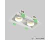 Встраиваемый светильник Crystal Lux CLT 069C2 WH