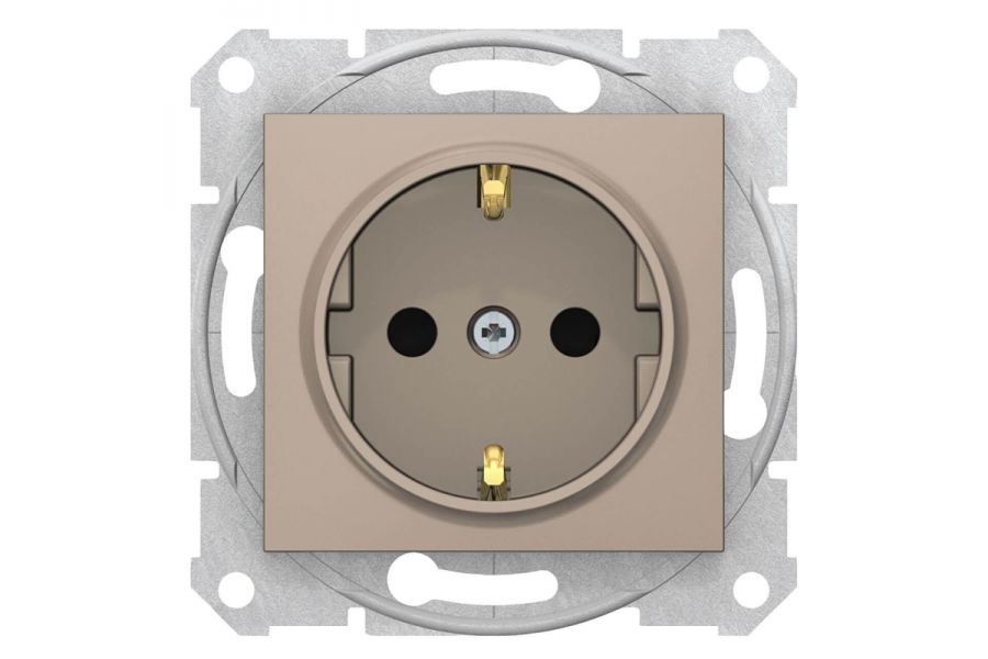 Розетка Schneider Electric Sedna с з/к со шторками 16A 250V SDN3001768