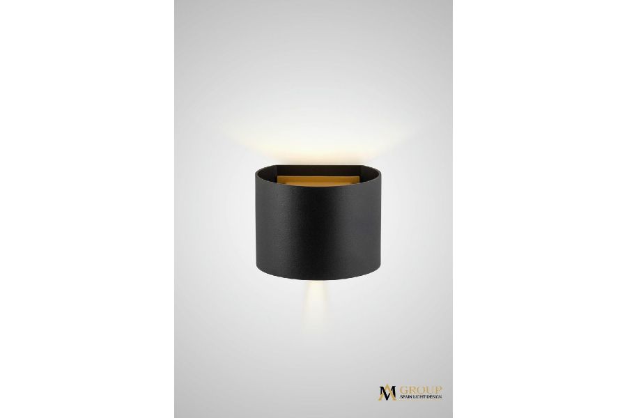 Настенный светильник AM Group AM115-2X3W BK+GD