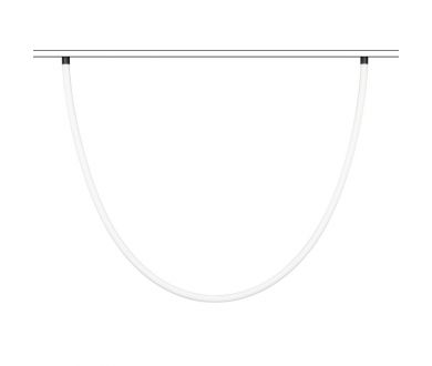 Трековый магнитный светильник Arlight MAG-ORIENT-TUBE-ELASTIC-R25-L2500-35W Warm3000 (BK, 360 deg, 48V, DALI) 044332