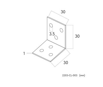 Угол монтажный Favourite Practica 2203-CL-003