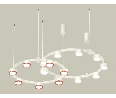 Комплект подвесного светильника Ambrella Light Techno Ring XR92081200 (A9208x2, C9241,C9236,N8112,N8126)