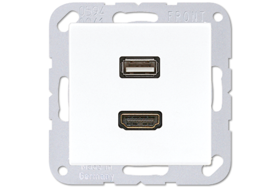Розетка HDMI/USB Jung MAA1163WW