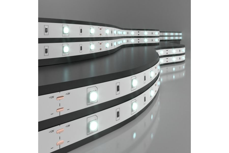Светодиодная лента Elektrostandard 12V 7,2W 30Led 5050 IP20 холодный белый, 5м 4690389040153