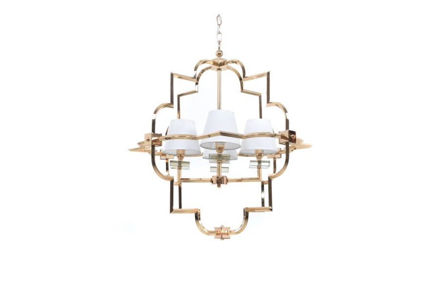 Подвесная люстра Lumina Deco Baltimore LDP 8020-4 GD+WT