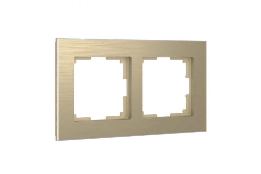 Рамка Werkel Aluminium на 2 поста шампань алюминий W0021711 4690389158148