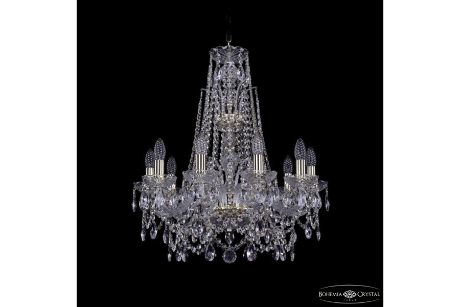 Подвесная люстра Bohemia Ivele Crystal 1411/10/195/XL-65 G