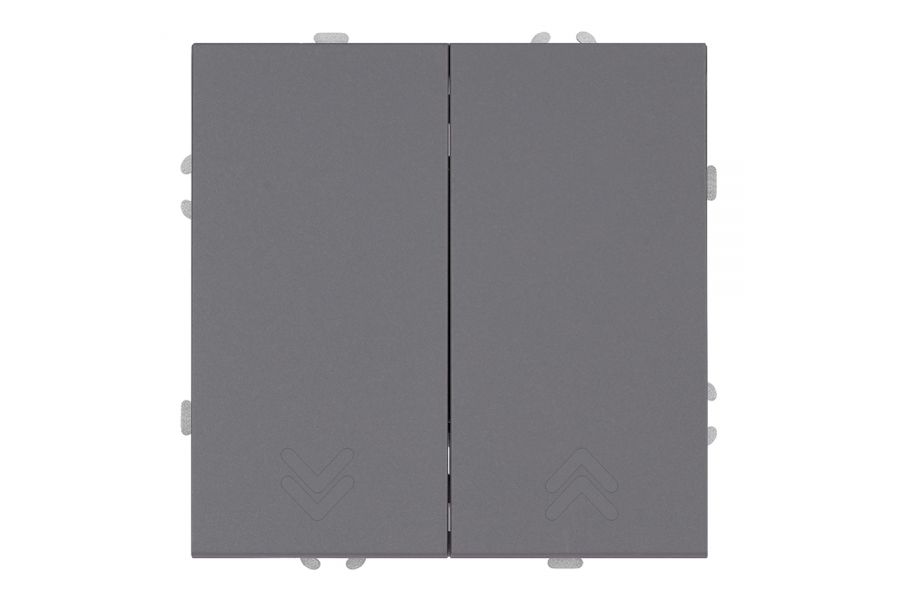 Выключатель двухклавишный Stekker Эмили RSW10-5116-10 платиново-серый soft touch 50823