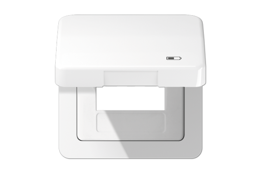 Рамка с подпружиненной крышкой для USB-механизмов Jung CD590KLUSBWW