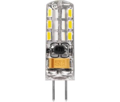 Лампа светодиодная Feron G4 2W 2700K Прямосторонняя Матовая LB-420 25858