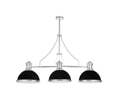 Купить Подвесная люстра Lumina Deco Ettore LDP 710-3 BK+CHR Подвесная люстра Lumina Deco Ettore LDP 710-3 BK+CHR
