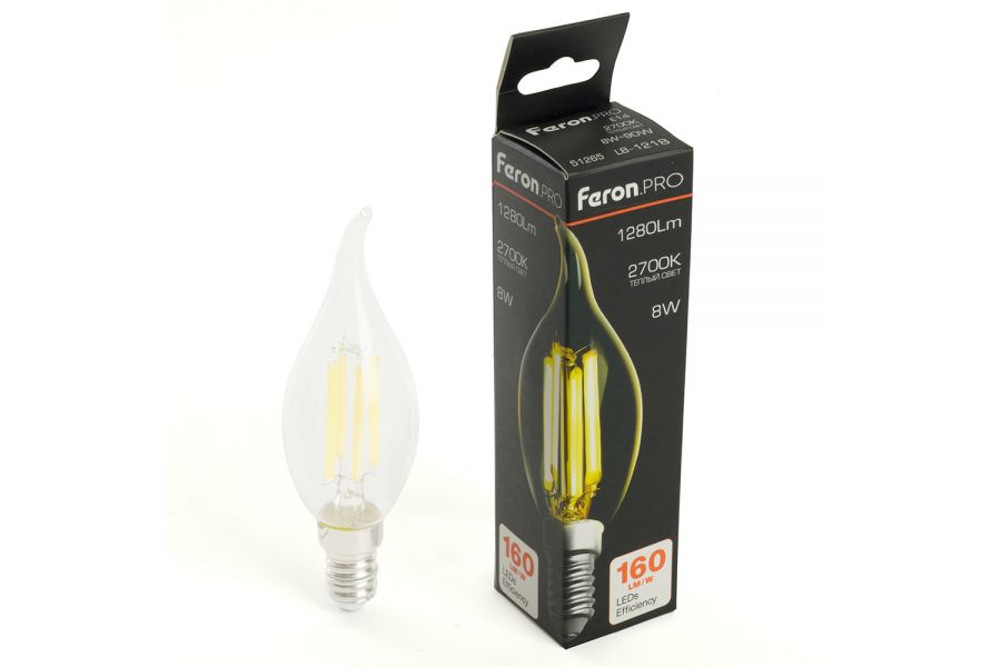 Лампа светодиодная Feron LB-1218 E14 8W 2700K 51265