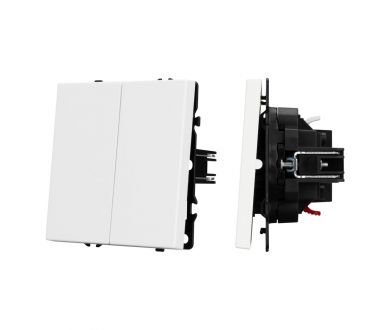 Выключатель проходной 2 кл софт-тач белый кварц Arlight SWT-MKP2-SFPL-WH (250V, 10A) 054242(1)
