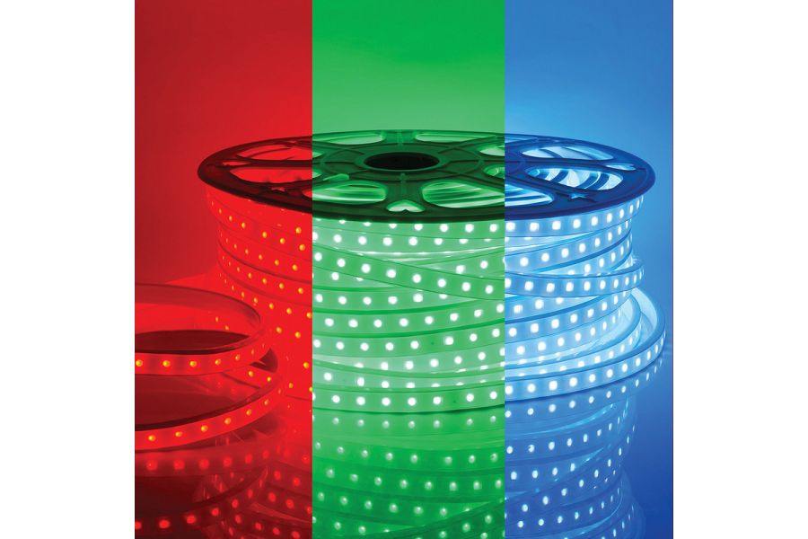 Светодиодная лента Apeyron Стандарт 220В 5050 12Вт/м RGB 50м IP65 17-48