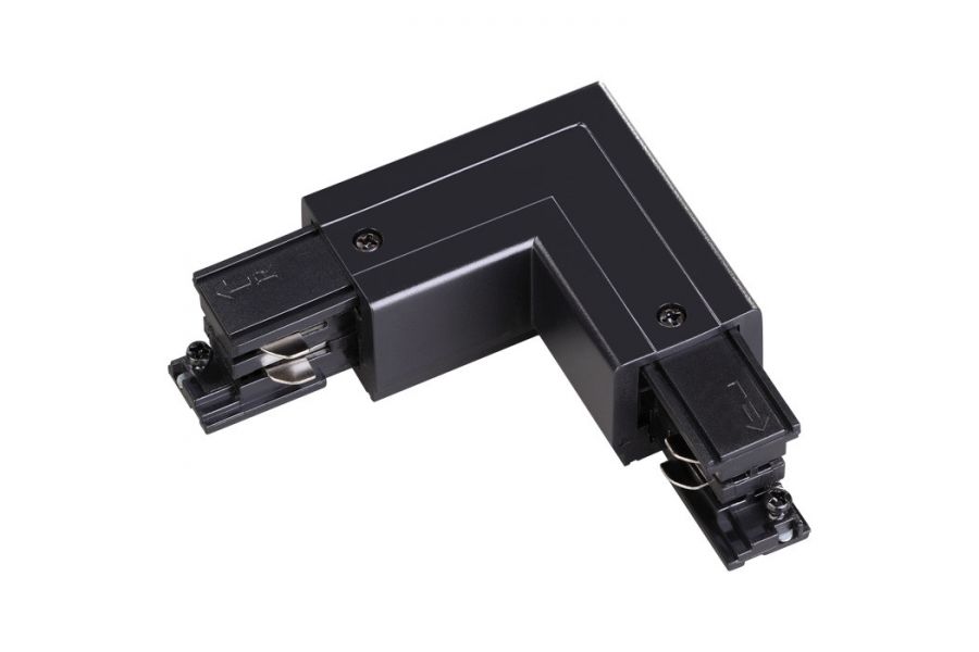 Коннектор угловой Novotech track black 3phase 135063