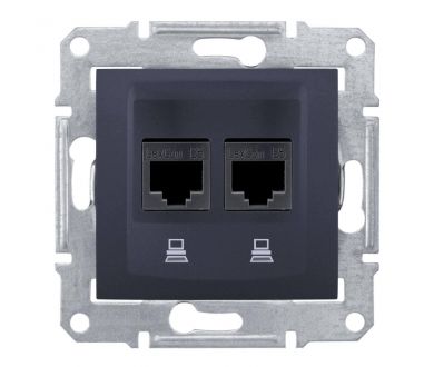 Розетка компьютерная 2хRJ45 Schneider Electric Sedna STP SDN4600170