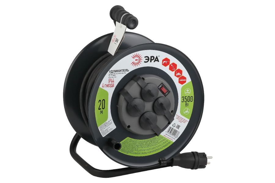 Удлинитель силовой Эра RMx-4es-3x2.5-20m-IP44(KG) Б0043057
