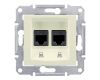 Розетка компьютерная 2хRJ45 Schneider Electric Sedna STP SDN4600147