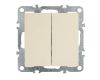 Выключатель двухклавишный Stekker Эрна слоновая кость PSW10-9104-02 39323