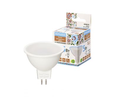 Лампа светодиодная TDM Electric Народная GU5.3 5W 6500K матовая SQ0340-1607