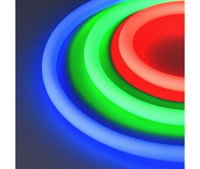 Светодиодная лента герметичная Arlight MOONLIGHT-TOP-F280-D25mm 24V RGB 360deg (14.4 W/m, IP65, 3535, 5m, wire x1) 037563
