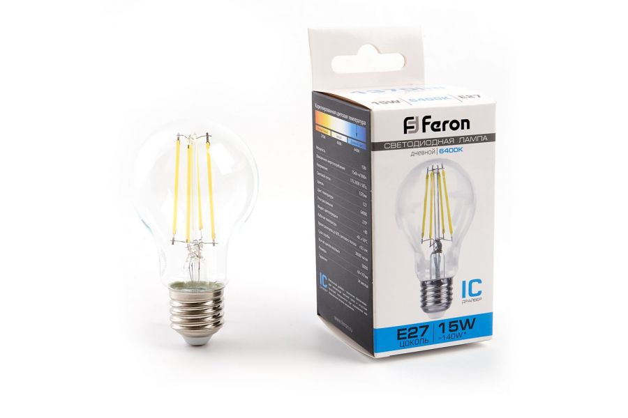 Лампа светодиодная Feron LB-615 Шар E27 15W 6400K 48284