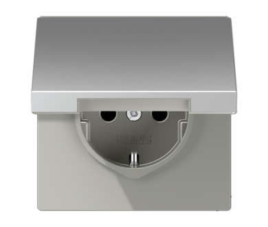 Розетка штепсельная Schuko Jung AL1520NKL