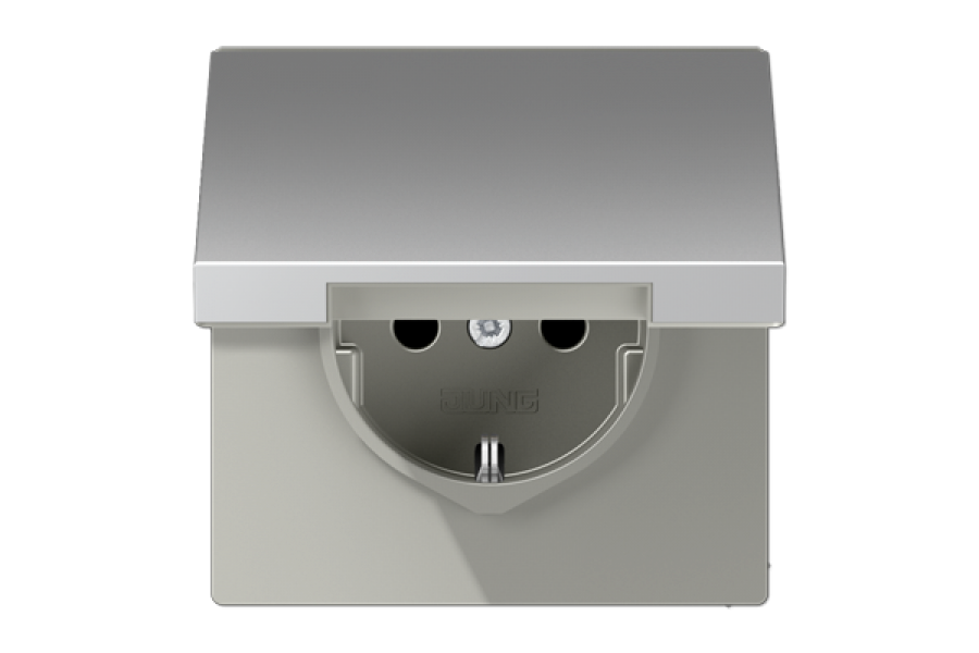 Розетка штепсельная Schuko Jung AL1520NKL