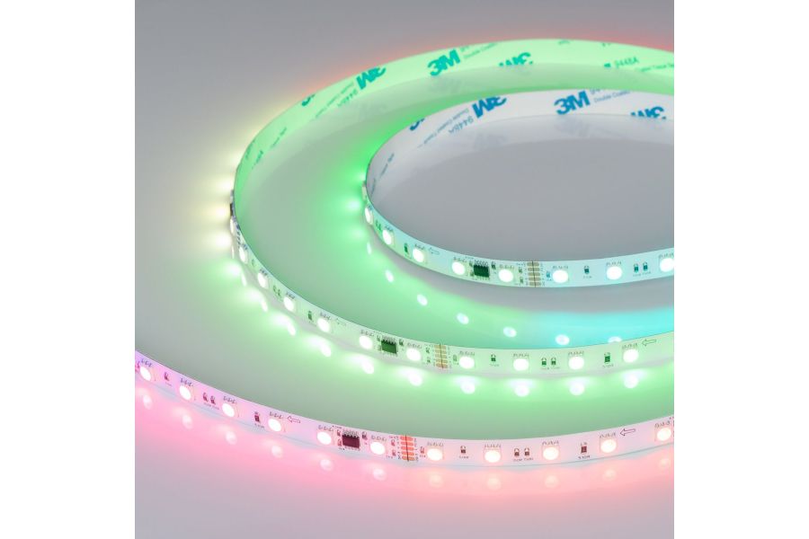 Светодиодная лента Arlight DMX-B60-10mm 24V RGB-PX6 (14 W/m, IP20, 5m)  039183(1)