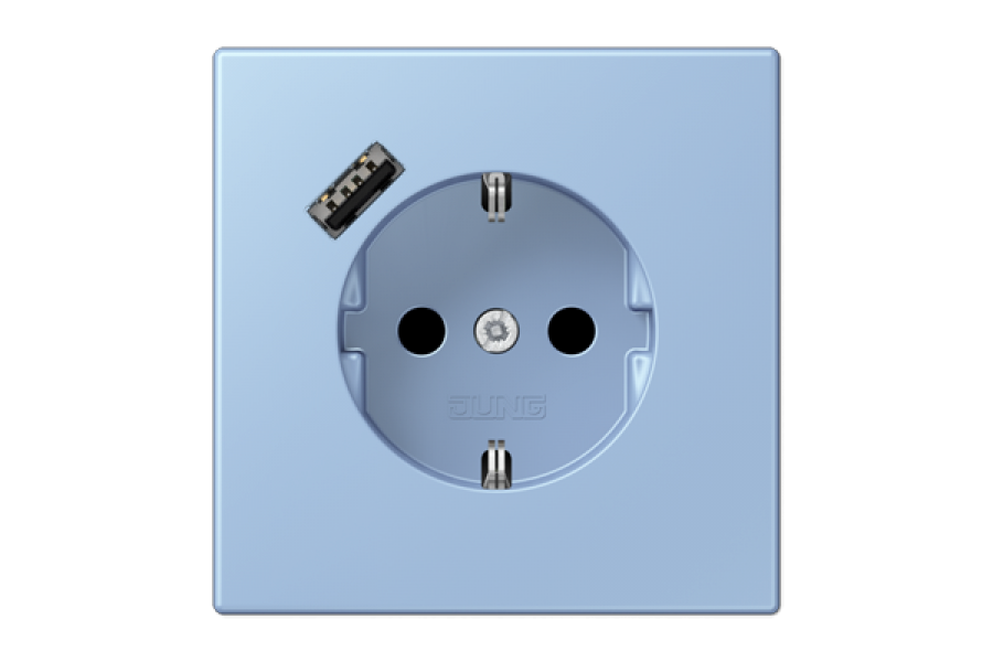 Розетка 2K+З USB Typ A Jung LC1520-18A207