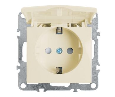 Купить Розетка Stekker Эрна с/з 16A 250V с крышкой защитной шторкой слоновая кость PST16-9112-02 39330 Розетка Stekker Эрна с/з 16A 250V с крышкой защитной шторкой слоновая кость PST16-9112-02 39330