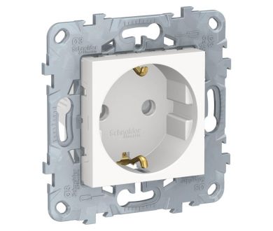 Розетка Schneider Electric Unica New б/з со шторками 16A 250V NU503718