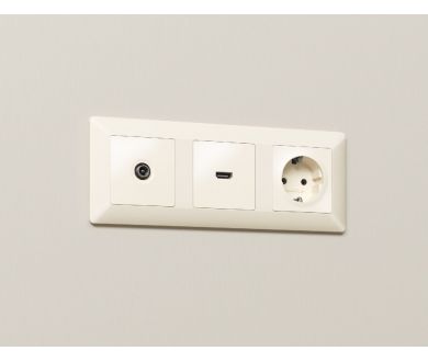 Комплект механизма TV розетки проходной 5-1000 MHz 4dB Ambrella Volt Alfa MA333030