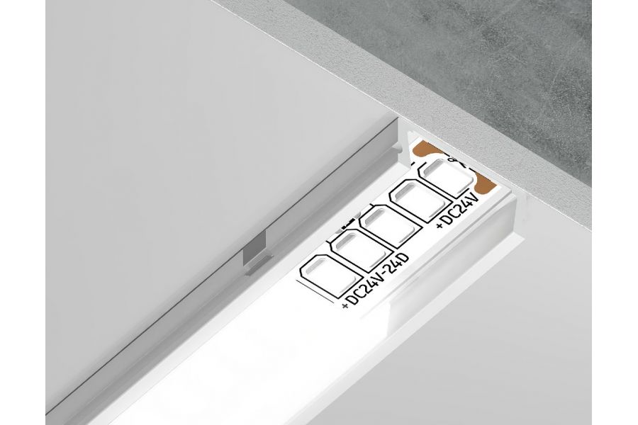 Алюминиевый накладной профиль Ambrella Light Alum Profile GP1700WH