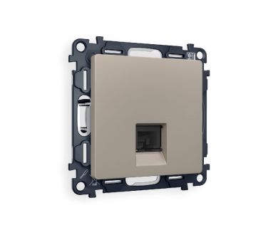 Комплект механизма компьютерной розетки RJ-45(8P8C) CAT6 со шторкой Ambrella Volt Alfa MA372010