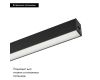 Трековый магнитный светильник Arlight MAG-FLAT-25-L600-18W Day4000 (BK, 100 deg, 24V, DALI) 046334