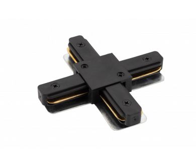 Коннектор Х-образный Denkirs DK Track Black TR1104-BK
