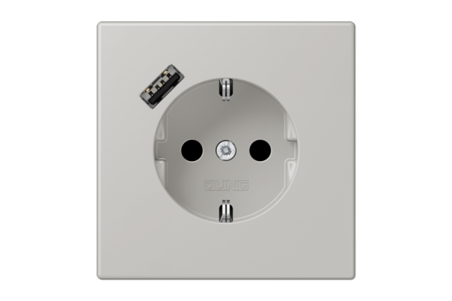Розетка 2K+З USB Typ A Jung LC1520-18A205