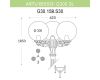 Уличный фонарь Fumagalli Artu Bisso/G300 3L G30.158.S30.BYE27