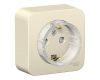 Розетка с/з со штор., (тонкая) 16А, 250В изолир. Пластина Systeme Electric Blanca наруж Молочная BLNRA111112