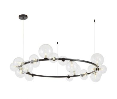 Купить Подвесная люстра Lumina Deco LDP 7033-24 BK+CL Подвесная люстра Lumina Deco LDP 7033-24 BK+CL
