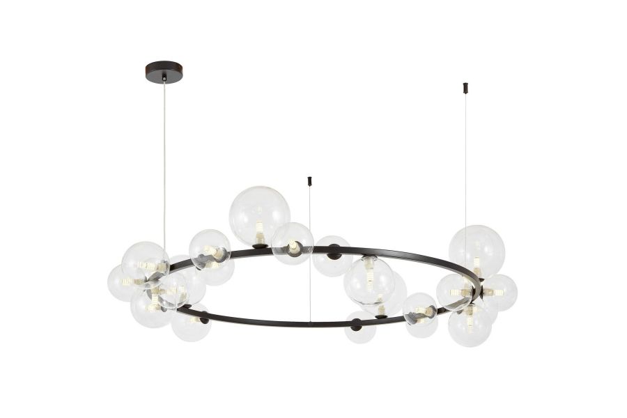 Подвесная люстра Lumina Deco LDP 7033-24 BK+CL