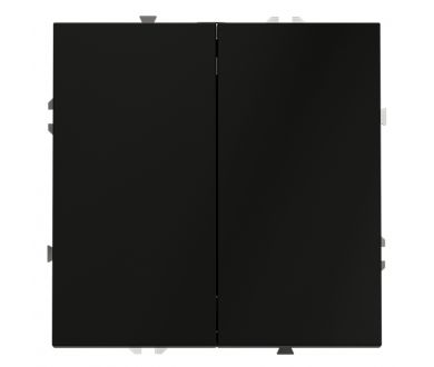 Выключатель двухклавишный Voltum S70 VLS020108 (черный матовый)