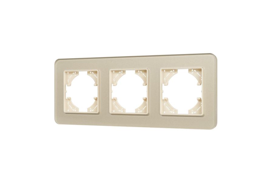 Рамка на 3 поста стеклянная Arlight FRM-OMALI-SFGS-3-GD 049715