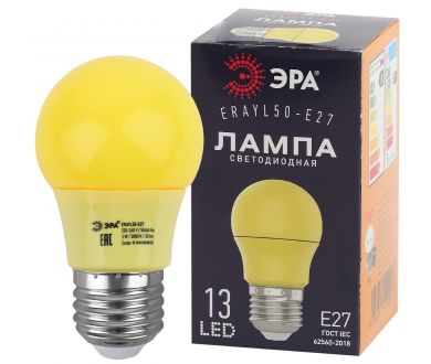 Лампа светодиодная Эра E27 3W 3000K ERAYL50-E27 Б0049581