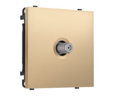 Комплект механизма TV розетки SAT SIGMA Золото Мягкое касание 5-2400MHz 3.5dB QUANT PRO Ambrella Volt MS893050 (SP8930, PR215)