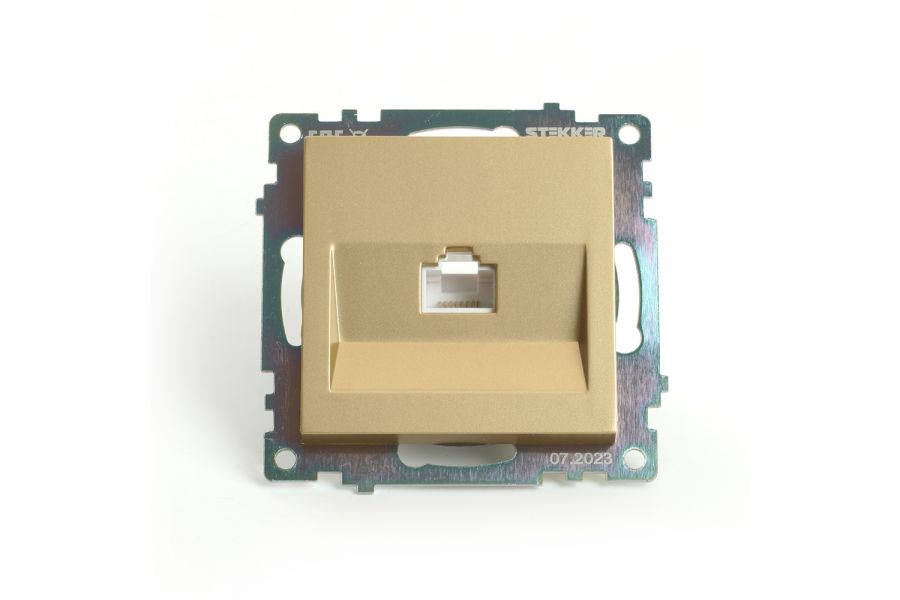 Розетка компьютерная 1-местная RJ-45 Stekker Катрин GLS00-7107-08 49227