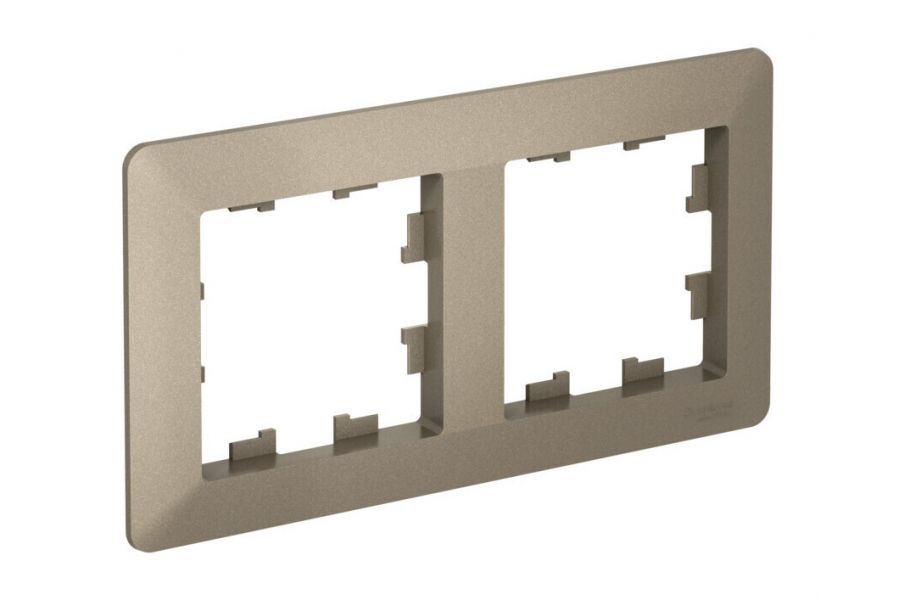 Рамка 2-ая Systeme Electric AtlasDesign Air Шампань/дымчатый черный ATN220502